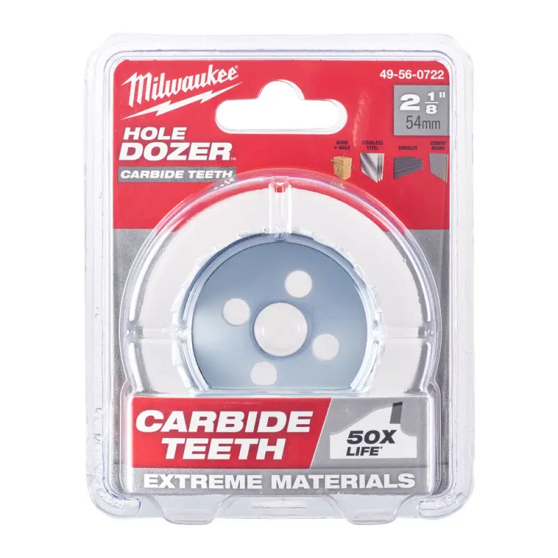 Kruhová pilka/děrovka Milwaukee 54 mm TCT Hole Dozer Holesaw 54MM, karbidové zuby, 49560722