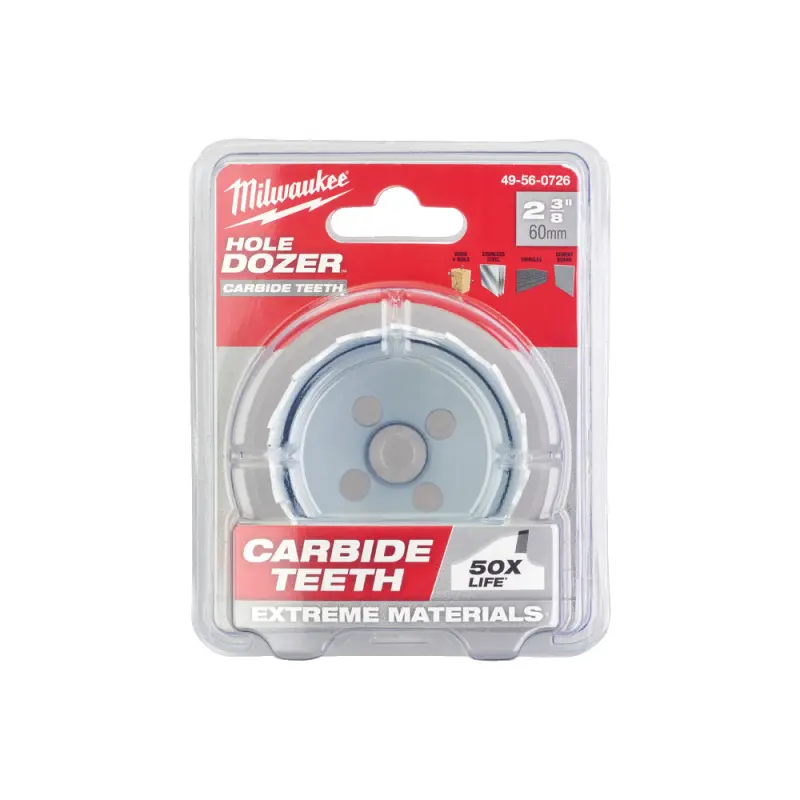 Kruhová pilka/děrovka Milwaukee 60 mm TCT Hole Dozer Holesaw 60MM, karbidové zuby, 49560726