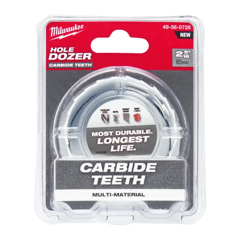 Kruhová pilka/děrovka Milwaukee 65 mm TCT Hole Dozer Holesaw 65MM, karbidové zuby, 49560728