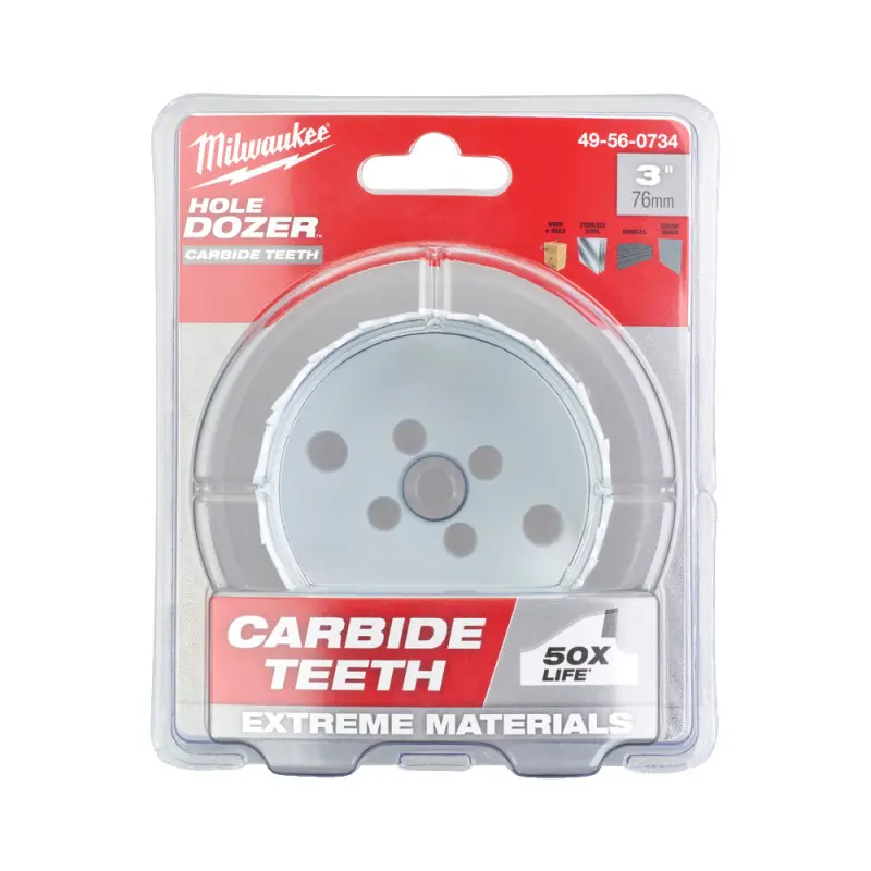 Kruhová pilka/děrovka Milwaukee 76 mm TCT Hole Dozer Holesaw 76MM, karbidové zuby, 49560734
