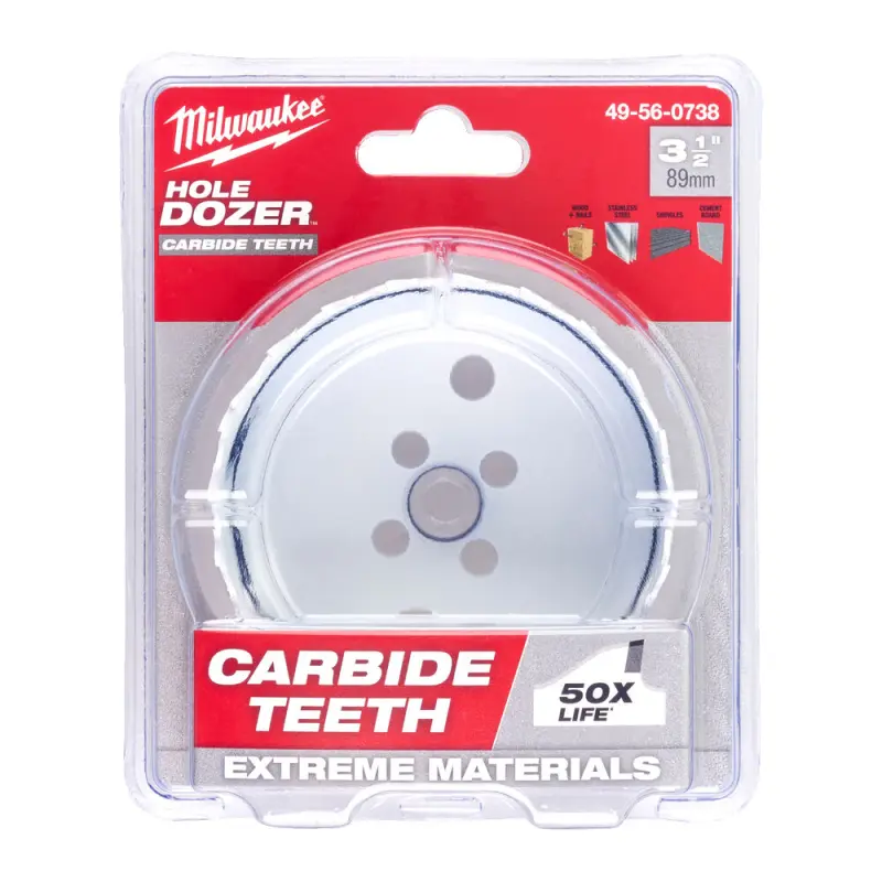 Kruhová pilka/děrovka Milwaukee 86 mm TCT Hole Dozer Holesaw 86MM, karbidové zuby, 49560737