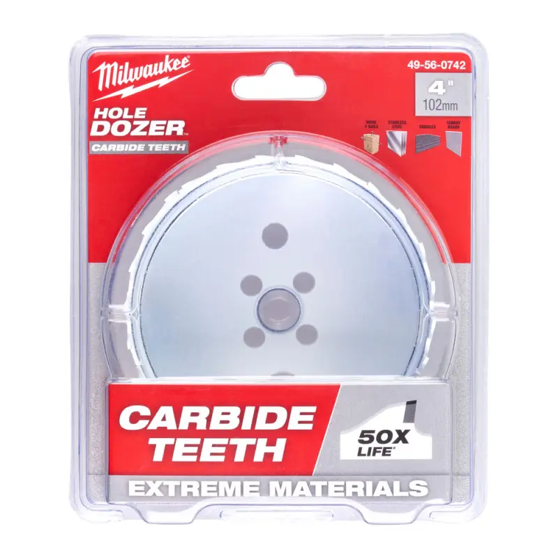 Kruhová pilka/děrovka Milwaukee 102 mm TCT Hole Dozer Holesaw 102MM, karbidové zuby, 49560742