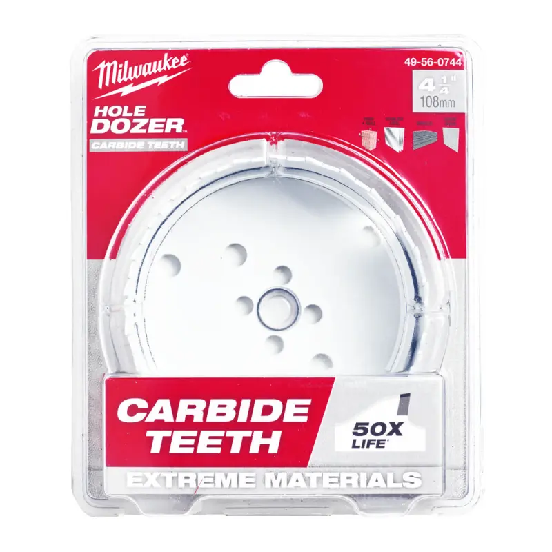 Kruhová pilka/děrovka Milwaukee 108 mm TCT Hole Dozer Holesaw 108MM, karbidové zuby, 49560744
