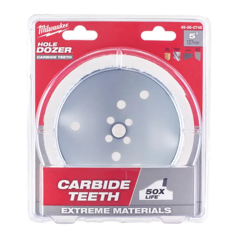 Kruhová pilka/děrovka Milwaukee 127 mm TCT Hole Dozer Holesaw 127MM, karbidové zuby, 49560748
