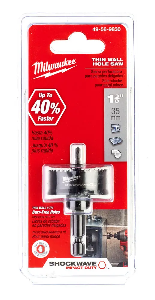 Kruhová pilka/děrovka Milwaukee 35 mm Shockwave Impact Duty Holesaw 35MM, 49569830