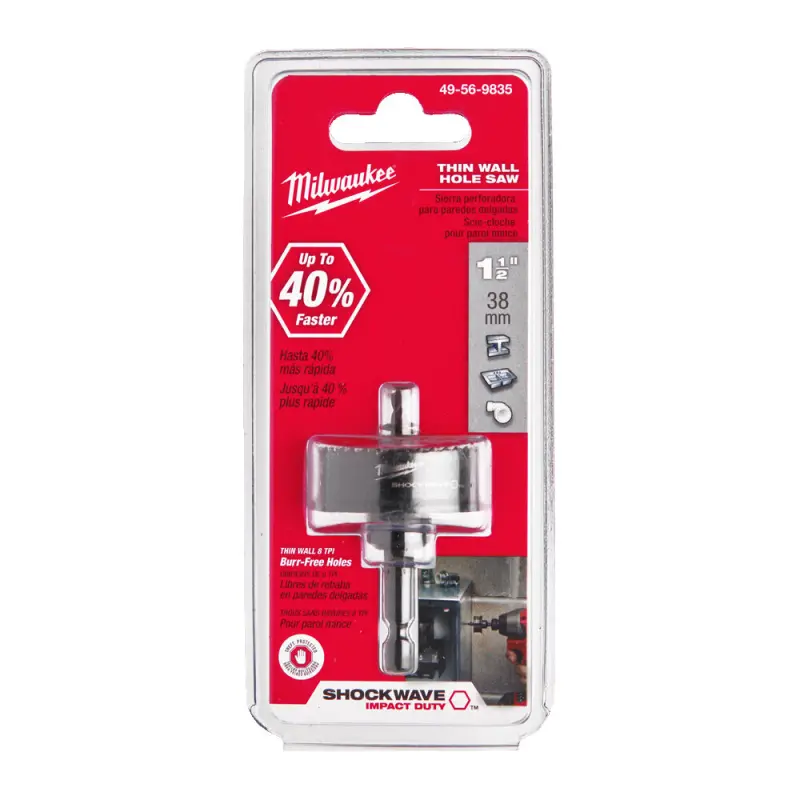 Kruhová pilka/děrovka Milwaukee 38 mm Shockwave Impact Duty Holesaw 38MM, 49569835