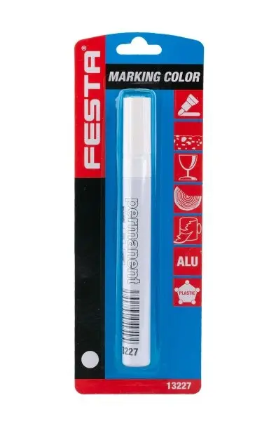 Permanentní značkovač-bílá barva,alu (L13227)