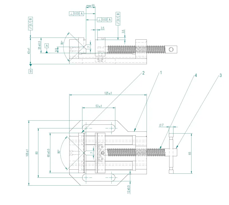 Vrtačkový svěrák Röhm BSH 1 (65 mm) (ROHM007193)