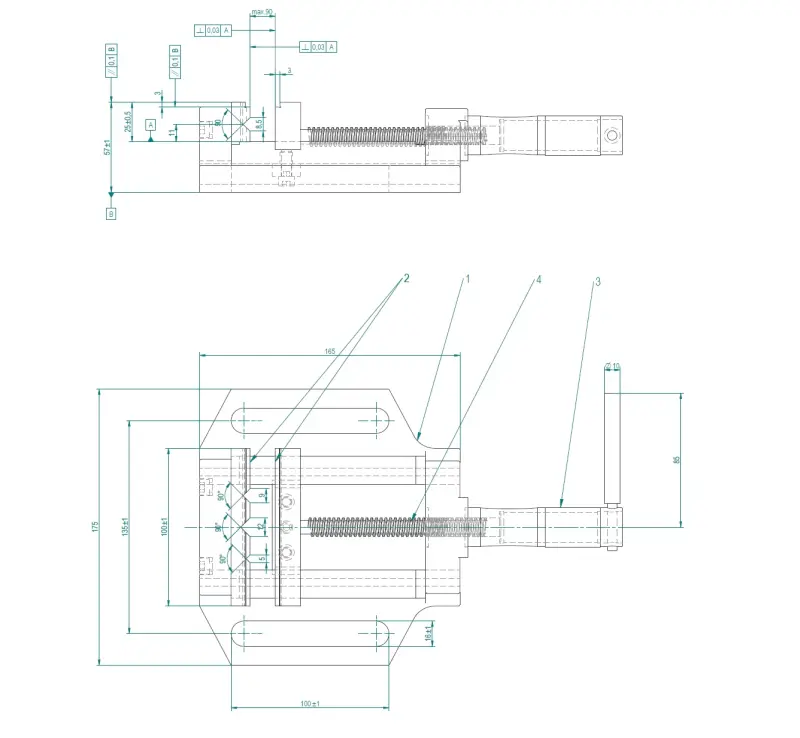 Vrtačkový svěrák Röhm BSH 3 (100 mm) (ROHM007196)