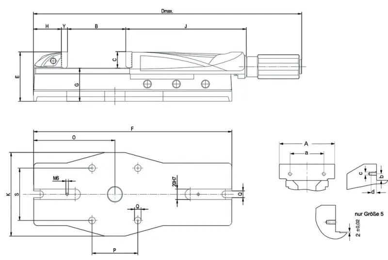 Hydraulický strojní svěrák Röhm RB-K 3 (135 mm) Orange Line (ROHM179077)
