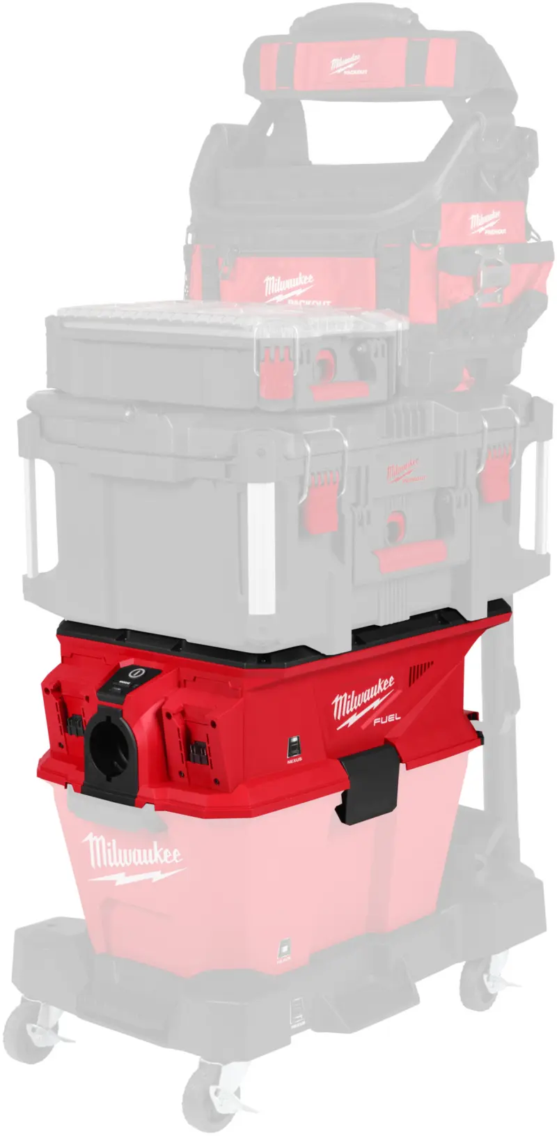 Aku průmyslový vysavač Milwaukee M18 F2VC23LG2-0, ONE-KEY, PACKOUT, NEXUS modular systém, mokré/suché vysávání, bez aku, 4933500140