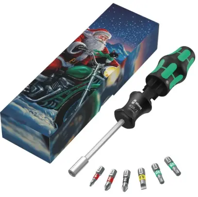 Wera 135821 Vánoční šroubovací rukojeť a sada bitů Kraftform Kompakt 27 Set 1 Vánoce 2025, W05135821001