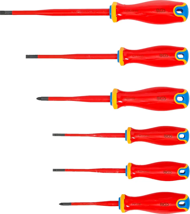 Šroubováky VDE  BGS 35850 extra tenký hrot. Sada 6 ks. (BGS1035850)