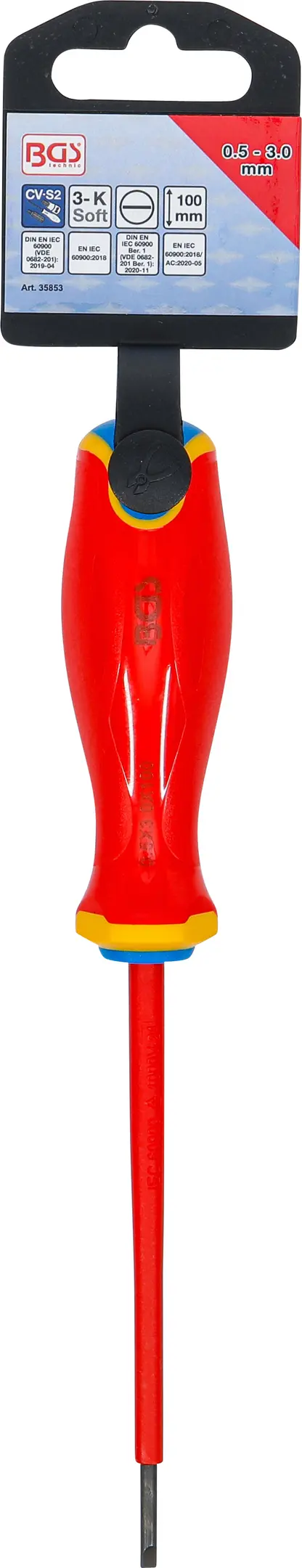 Šroubovák VDE BGS 35853  extra tenký hrot. Plochý SL 3,0 mm (BGS1035853)