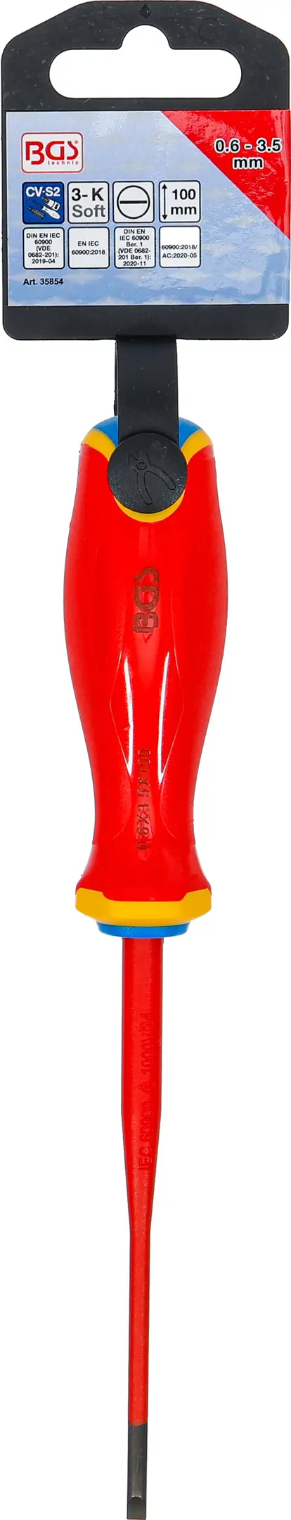 Šroubovák VDE BGS 35854  extra tenký hrot. Plochý SL 3,5 mm (BGS1035854)