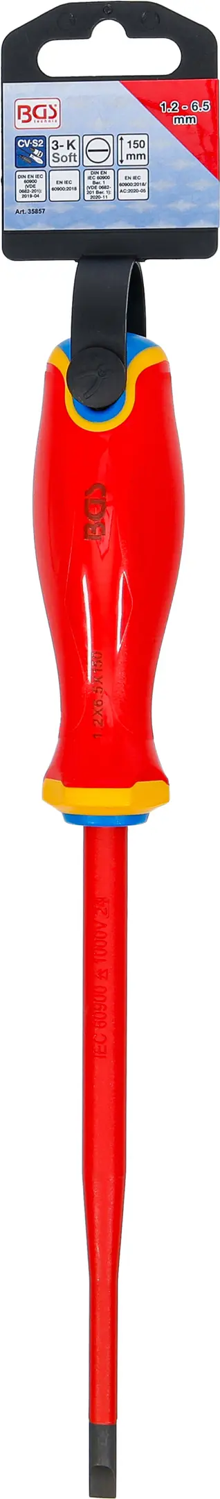 Šroubovák VDE BGS 35857  extra tenký hrot. Plochý SL 6,5 mm (BGS1035857)