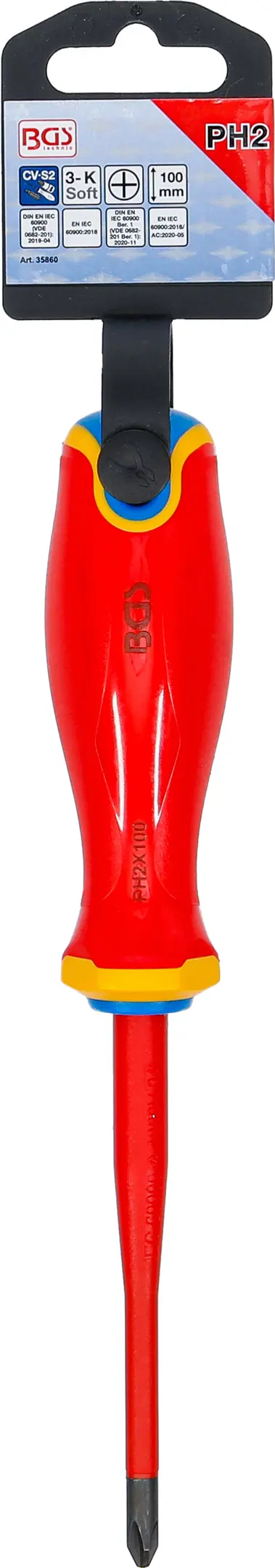 Šroubovák VDE BGS 35860  extra tenký hrot. Křížový PH2 (BGS1035860)