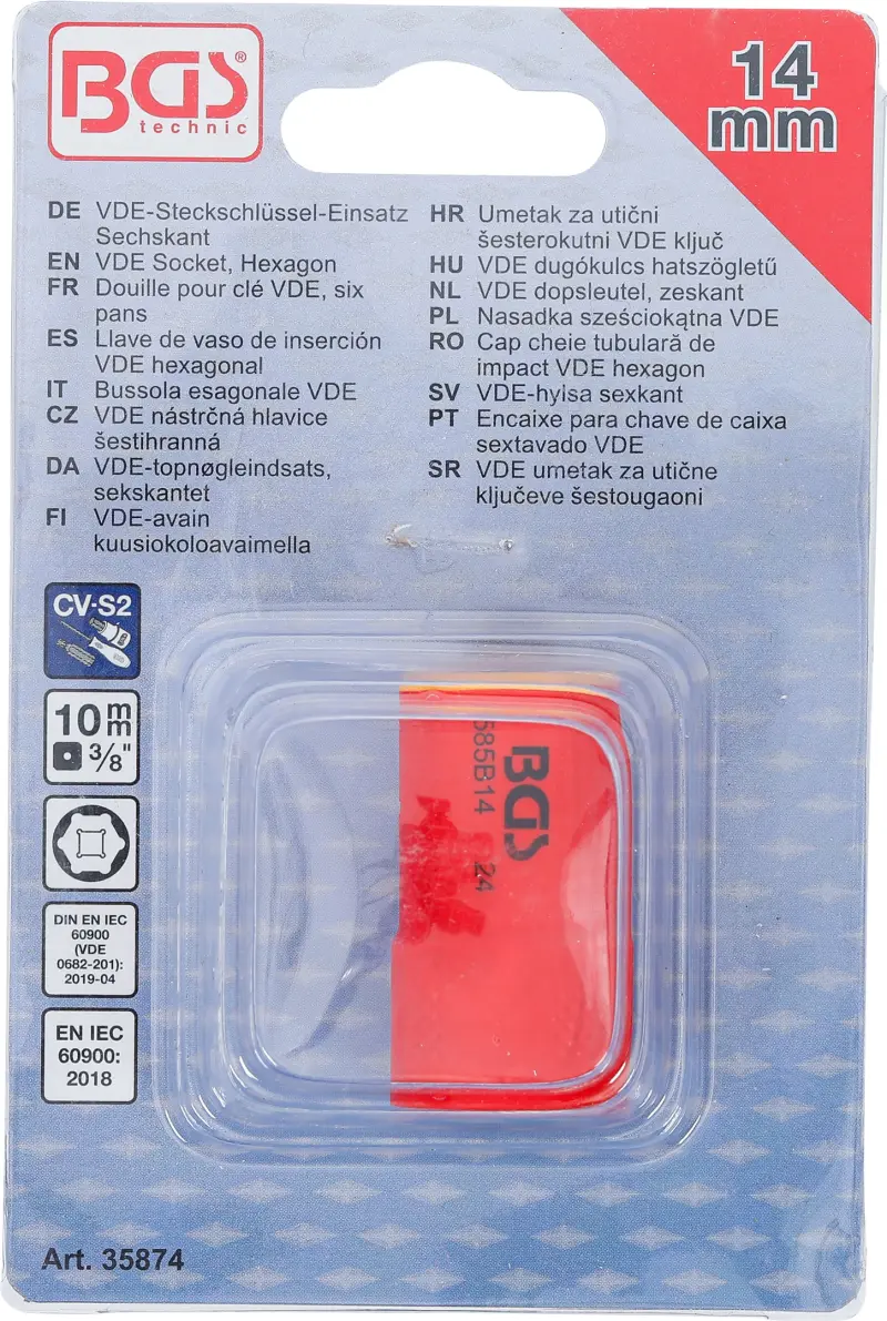 Nástrčná hlavice 3/8" 14 mm BGS 35874 VDE (BGS1035874)