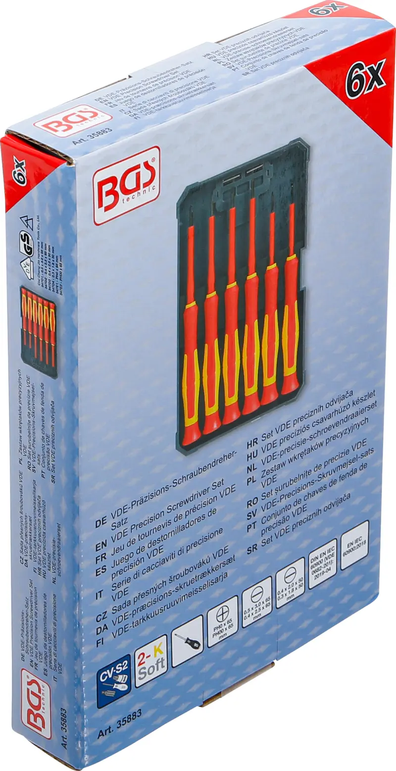 Šroubováky BGS 35883 přesné VDE (Sada 6 ks) (BGS1035883)