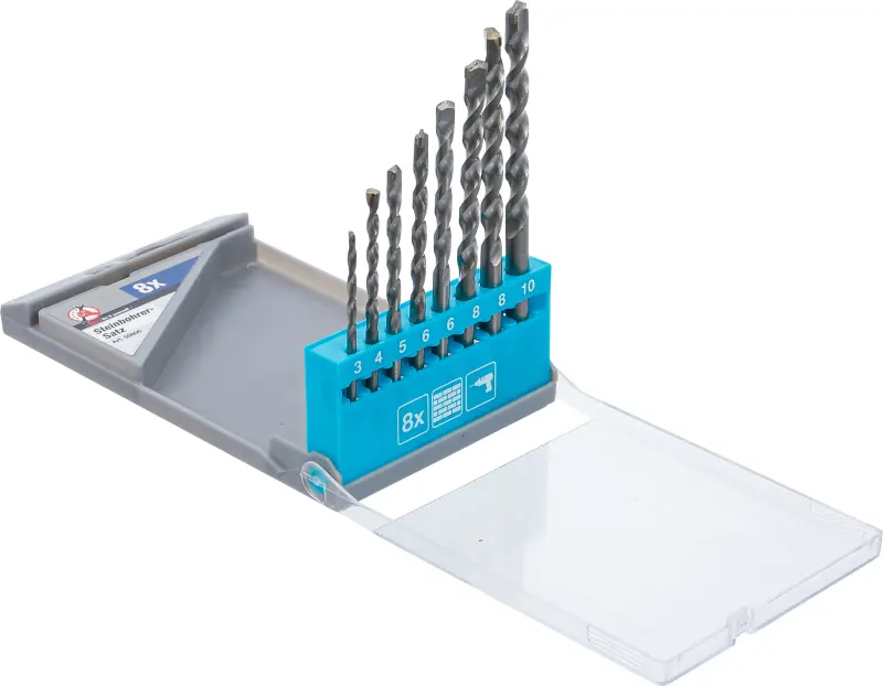 Vrtáky do zdiva BGS 50806  pr. 3 až 10 mm. Sada 8 ks (BGS1050806)