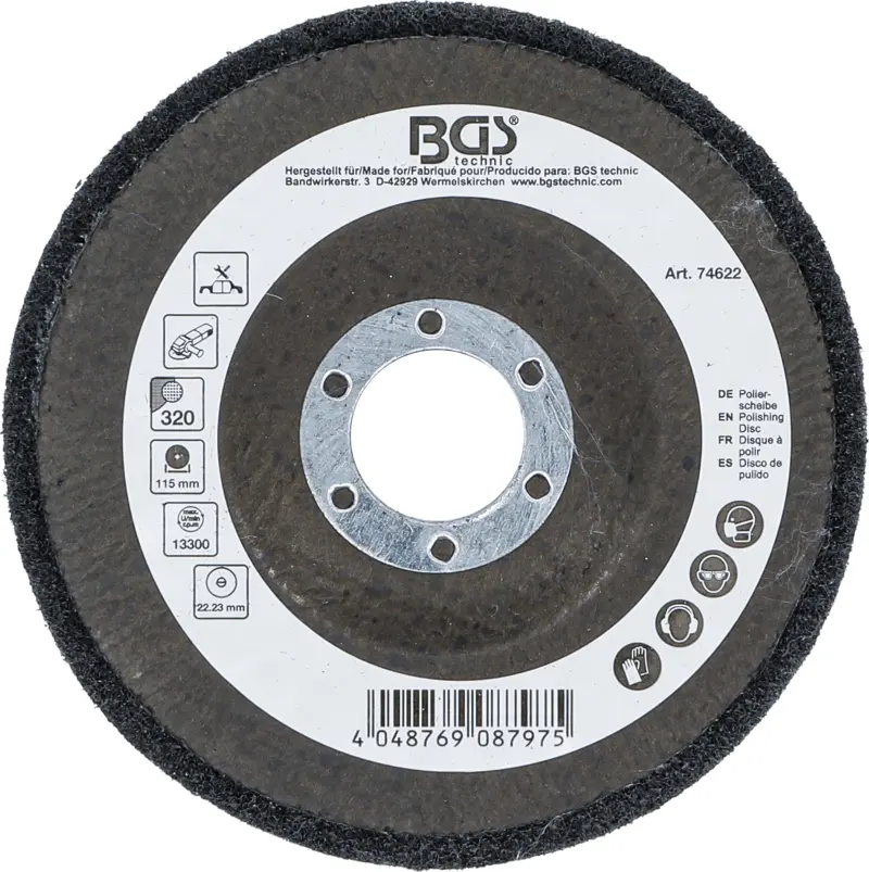 Brusný kotouč - lešticí pr. 115 mm BGS 74622  karbid křemíku, zrnitost 320 (BGS1074622)