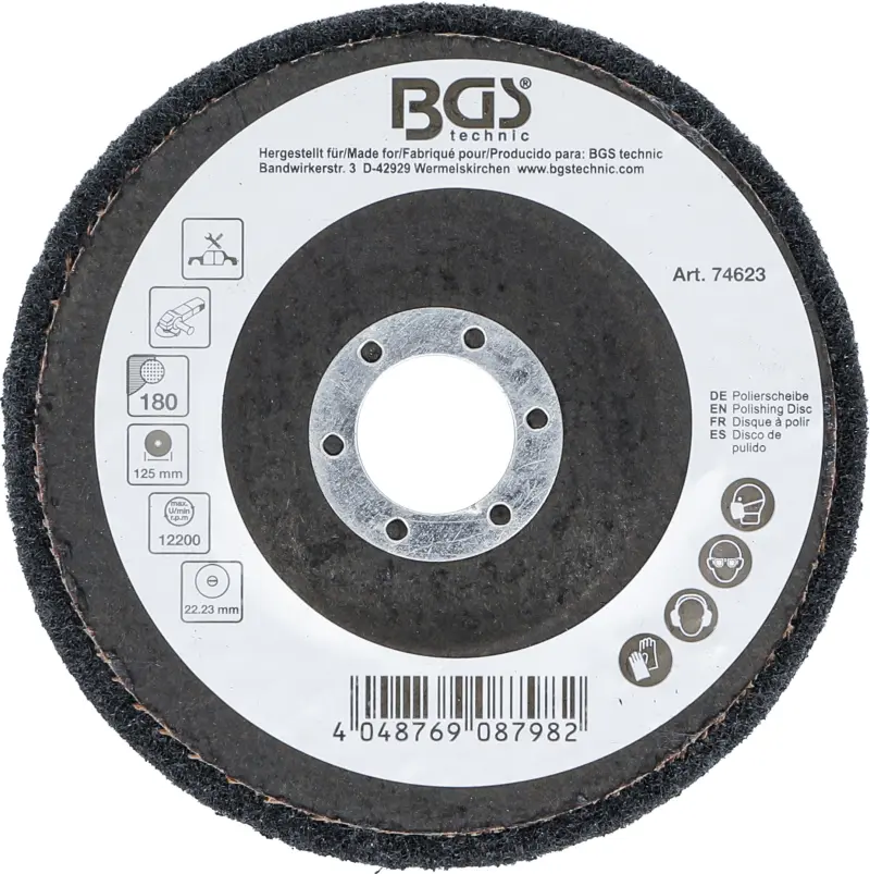 Brusný kotouč - lešticí pr. 125 mm BGS 74623  karbid křemíku, zrnitost 180 (BGS1074623)