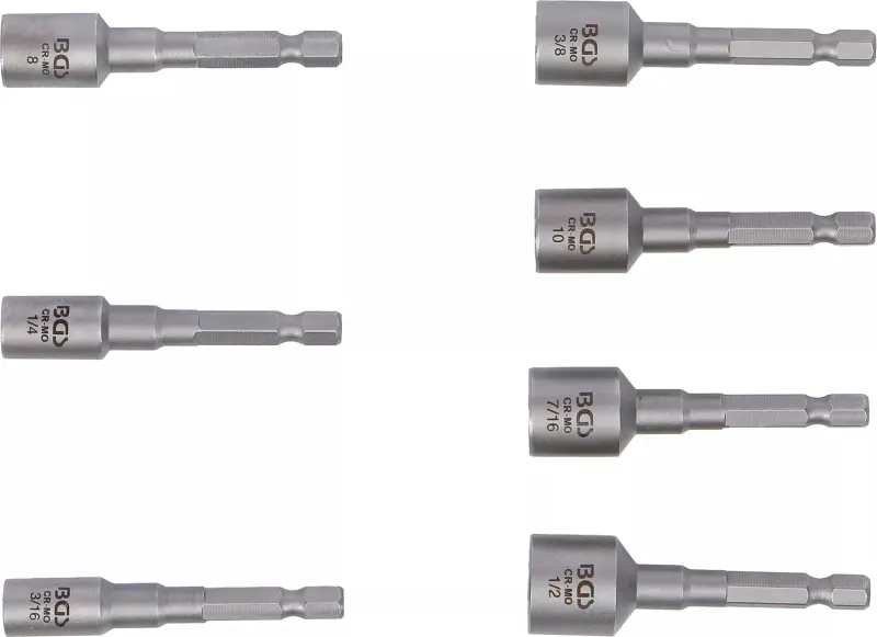 Sada na vytahování šroubů a matic pohon vnější šestihranný 6,3 mm (1/4") pro vrtačky 7 ks