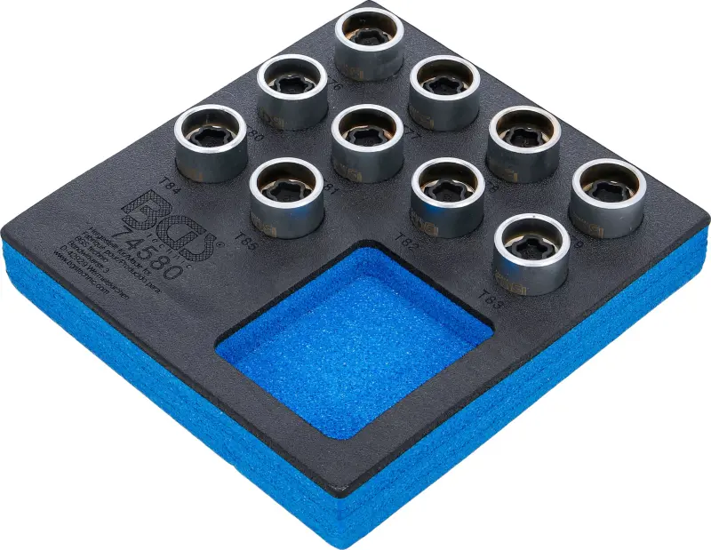 Nástrojová přihrádka 1/6: Sada klíčů na ráfky pro Tesla 10 ks.