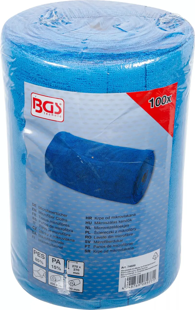 Mikrovláknové utěrky 270 x 270 mm perforované 100 ks.