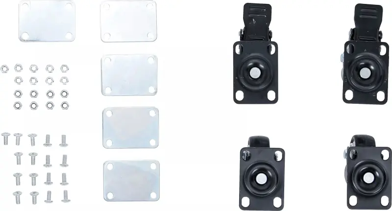 Sada otočných koleček k systémové kufrové desce na kolečkách 4 ks.