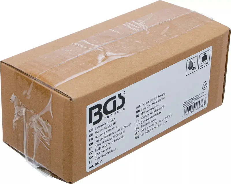 Sada otočných koleček k systémové kufrové desce na kolečkách 4 ks.