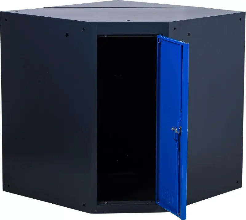 Dílenská skříňka s jednokřídlými dveřmi, rohová spodní skříňka