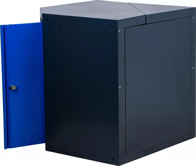 Dílenská skříňka s jednokřídlými dveřmi, rohová spodní skříňka