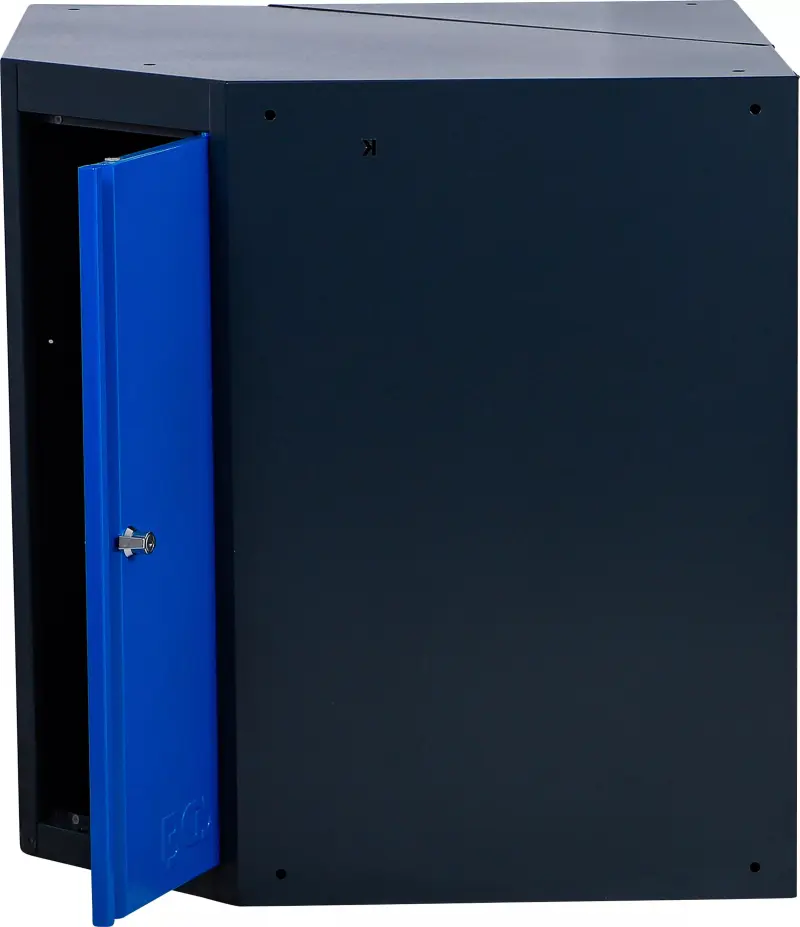 Dílenská skříňka s jednokřídlými dveřmi, rohová spodní skříňka