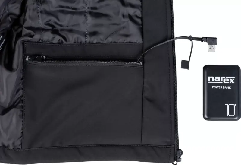 Vyhřívaná bunda Narex HJ DualWear-L, černá, pánská, s Powerbankou PWB 10, 65406776