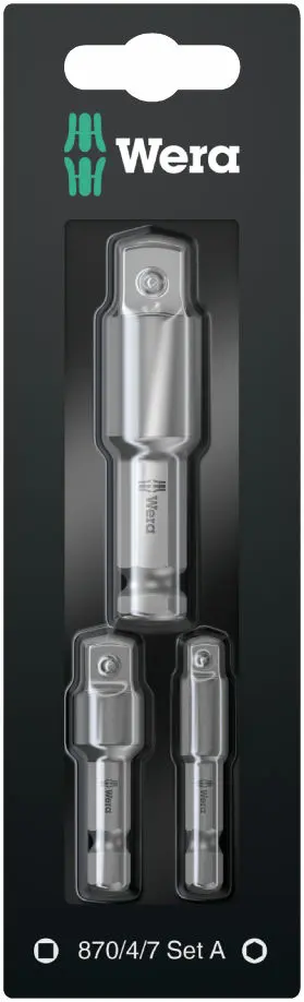 Wera 073200 Adaptéry/spojovací díly typ 870/4/7 Set A SB - 3 ks (W05073200001 V)