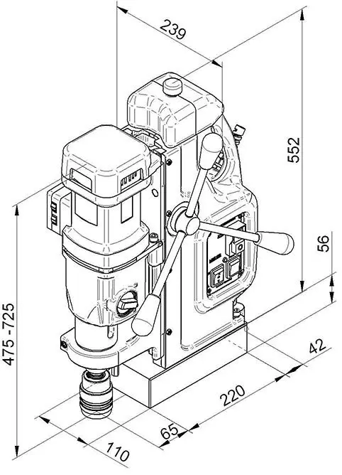 Magnetická vrtačka MAB 825 - 230 V BDS