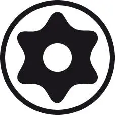 Zástrčné klíče T6-T25 s otvorem v plastovém držáku - 8 ks. PB Swiss Tools PB 411.BH 6-25 (EDE59030900)