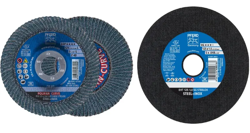 Řezné a lamelové brusné kotouče SGP CURVE - Pferd 125 SG STEELOX  (PF4007220654903)