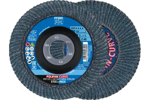 Řezné a lamelové brusné kotouče SGP CURVE - Pferd 125 SG STEELOX PF4007220654903
