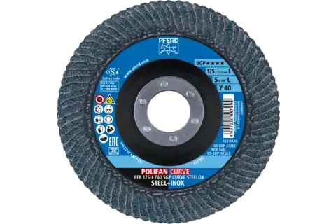 Řezné a lamelové brusné kotouče SGP CURVE - Pferd 125 SG STEELOX  (PF4007220654903), PF4007220654903