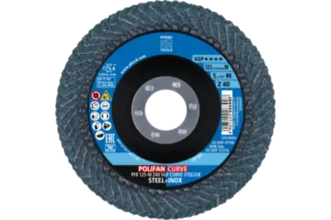 Řezné a lamelové brusné kotouče SGP CURVE - Pferd 125 SG STEELOX  (PF4007220654927)