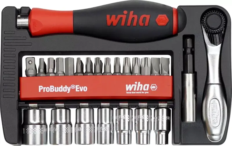 Wiha 46960 Bity a hlavice ProBuddy® Evo s rukojetí. Typ 6251M - 40 dílů (WIHA46960)