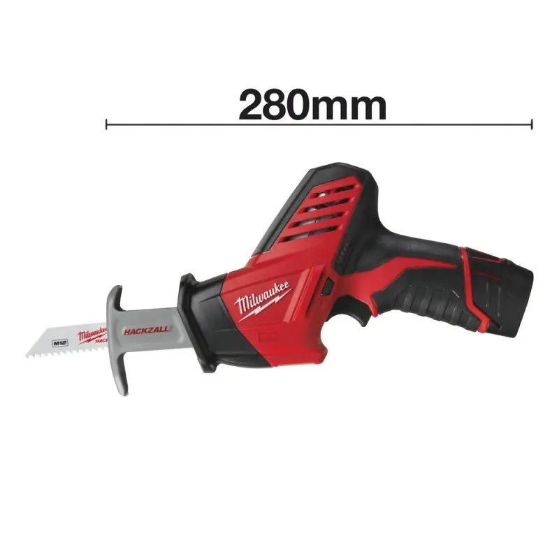 Aku M18™ subkompaktní přímočará pilka HACKZALL™ Milwaukee M18 C12 HZ-202C (2,0 Ah) (MI4933500560)
