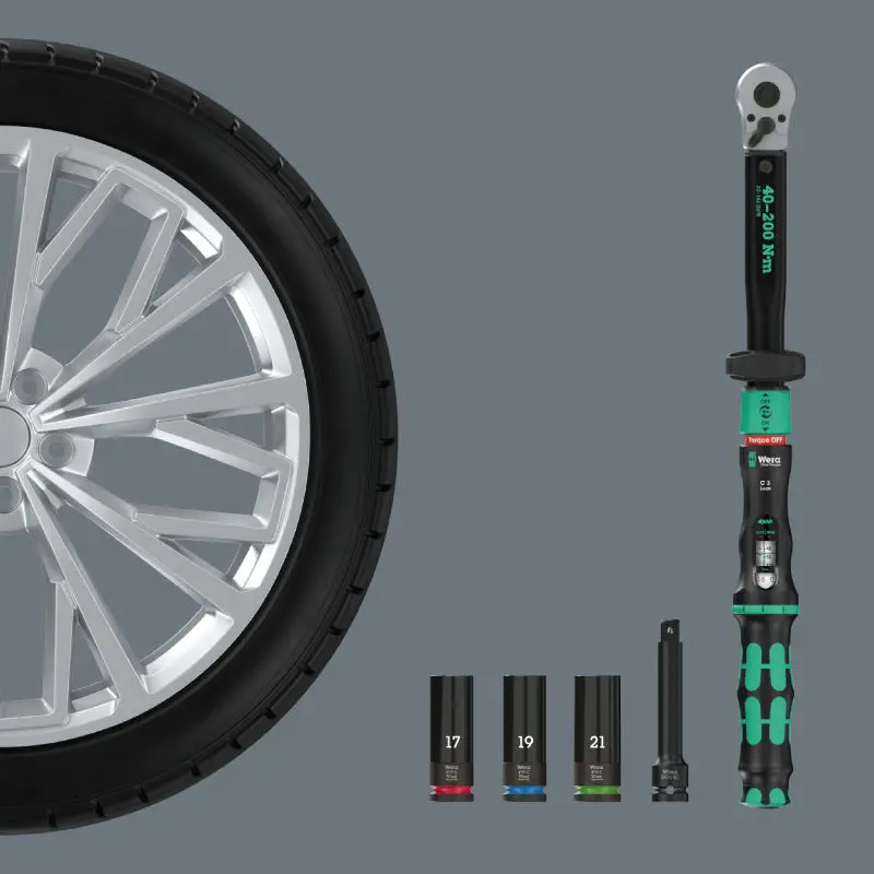 Wera 075790 Nářadí pro výměnu kol Click-Torque Lock C 3 1 - 6 dílů (W05075790001)