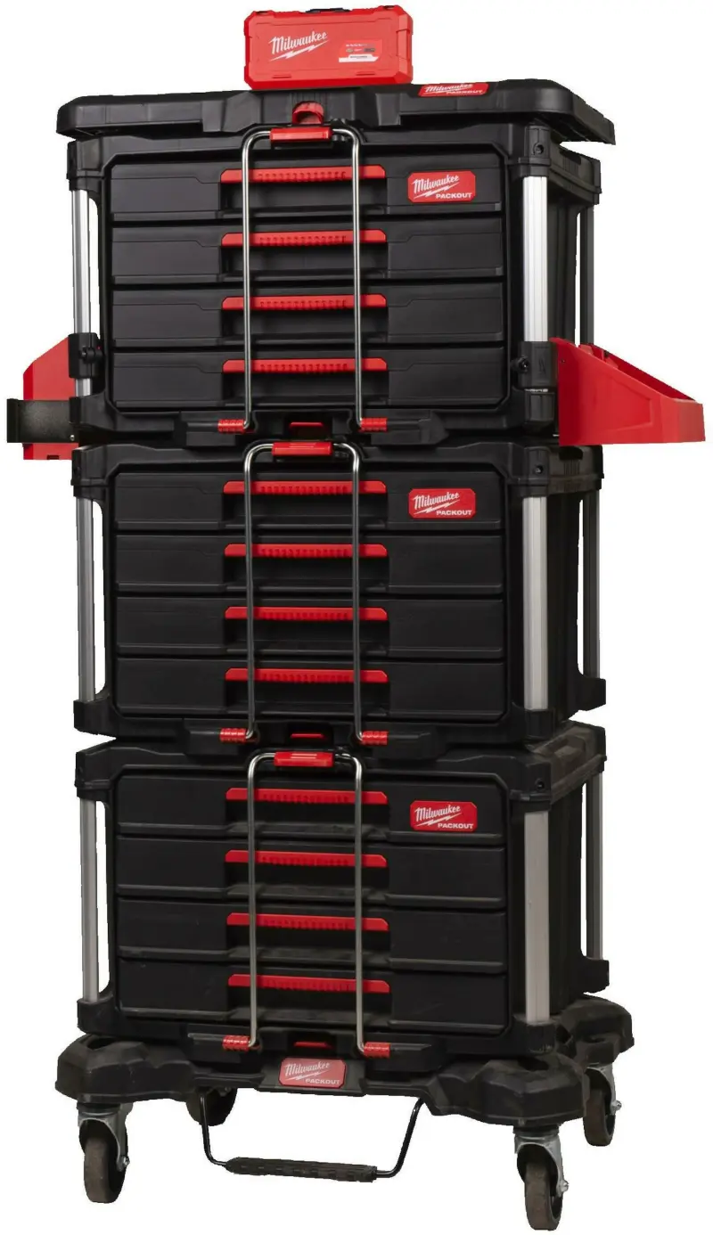 Boxy na nářadí Milwaukee PACKOUT, vybavené moduly, 370 ks nářadí, 4932501863