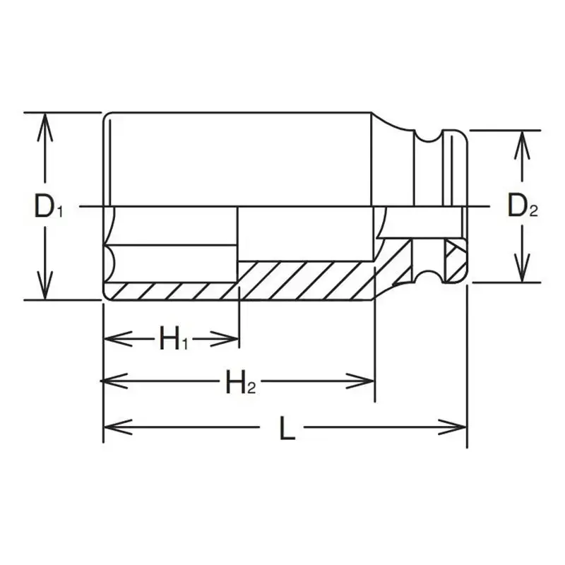 Nástrčná hlavice 1 1/2" Koken 17300A dvanáctihran vel. 3 3/4", rázová, dlouhá, palcová (KOK17300A-3 3/4)