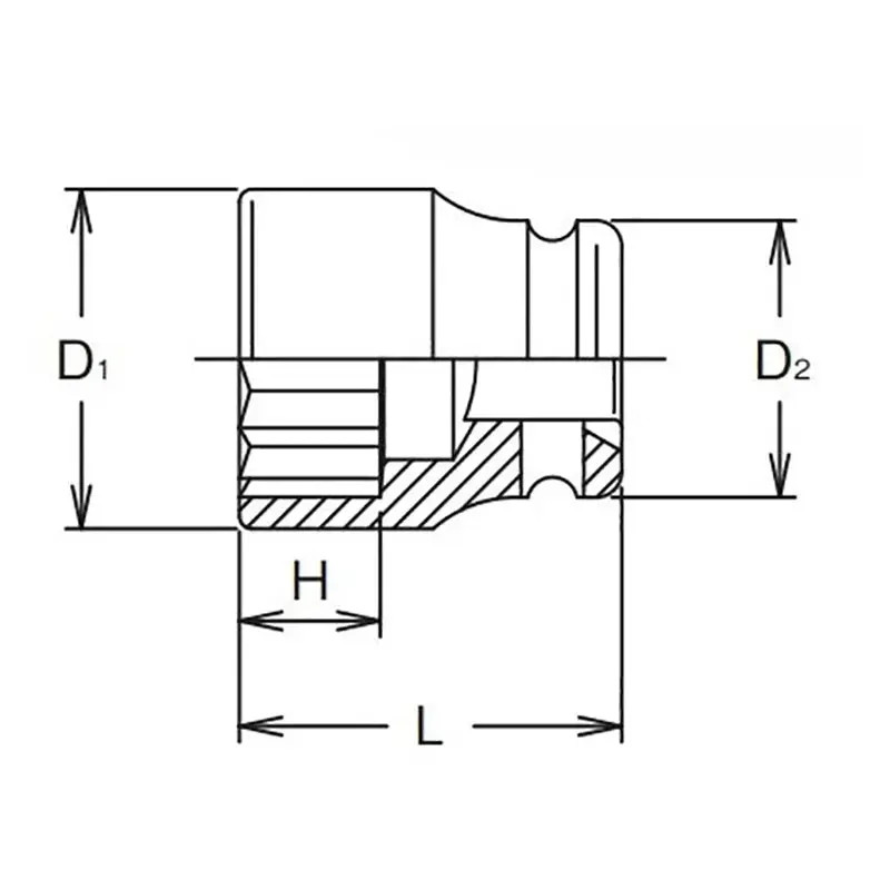 Nástrčná hlavice 1 1/2" Koken 17405A vel. 2 3/8", rázová, palcová (KOK17405A-2 3/8)