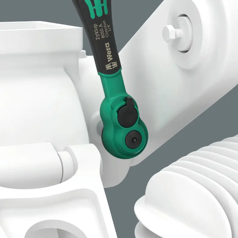 Wera 005542 Gola sada 1/4" s ráčnou Zyklop Comfort 8100 SA 15, palcová (W05005542001)