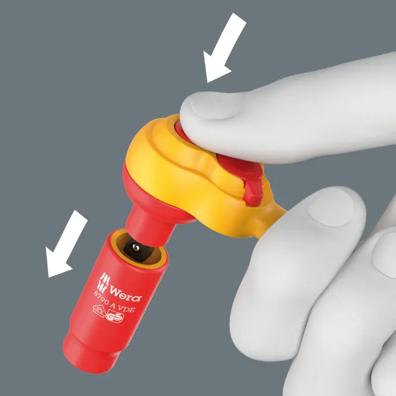 Wera 004866 Izolovaná ráčna Zyklop 8007 A 1/4" VDE s přepínací páčkou, izolovaná (W05004866001)